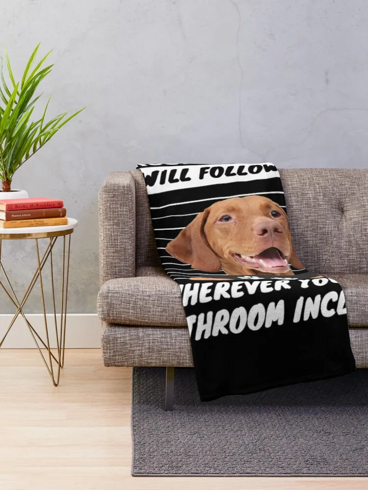 Personal Stalker Dog a?? Hungarian Vizsla Throw Blanket Decorative Sofas blankets ands Blankets