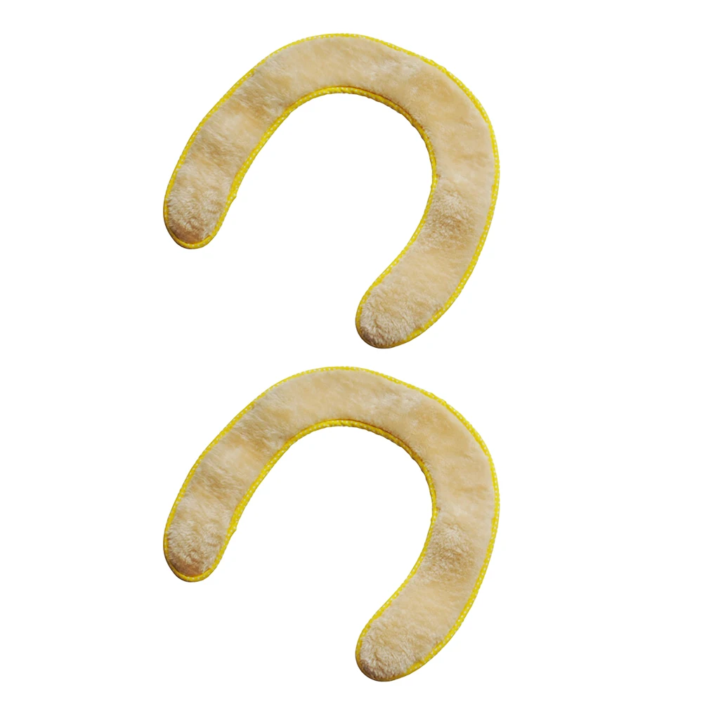 

2 Pcs Baby Toilet Seat Ring Warm Cushion Fleece Pad Kids Trainer Mat U shaped Portable Winter Soft Flannel Non slip