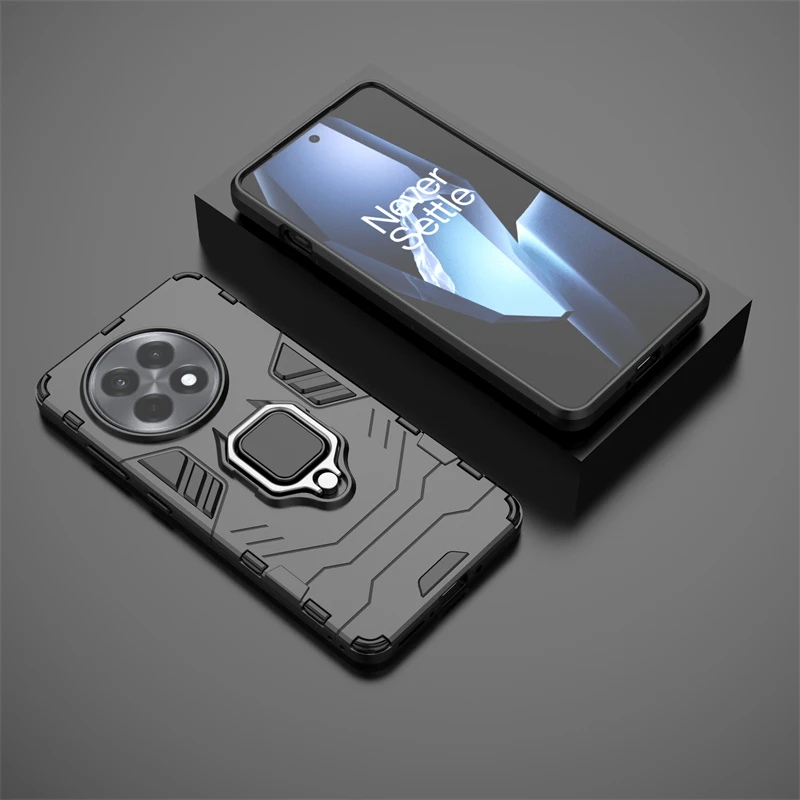 For OnePlus 13R Case Anti-knock Magnetic Finger Ring Holder Full Edge Back Case OnePlus 13R Cover For OnePlus 13R Case 6.78 inch