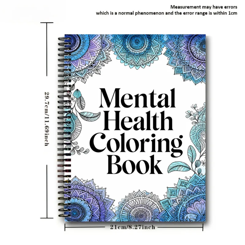 Mental Health Coloring Book, Positive Affirmations & Mandala Art, Inspirational Quotes for Stress Relief