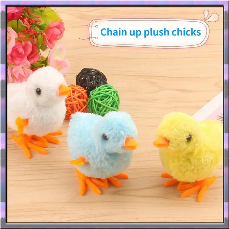 A49U 20 pezzi Pasqua carica pulcino novità pollo che salta bavaglio peluche pulcini bomboniere regalo per bambini ragazze