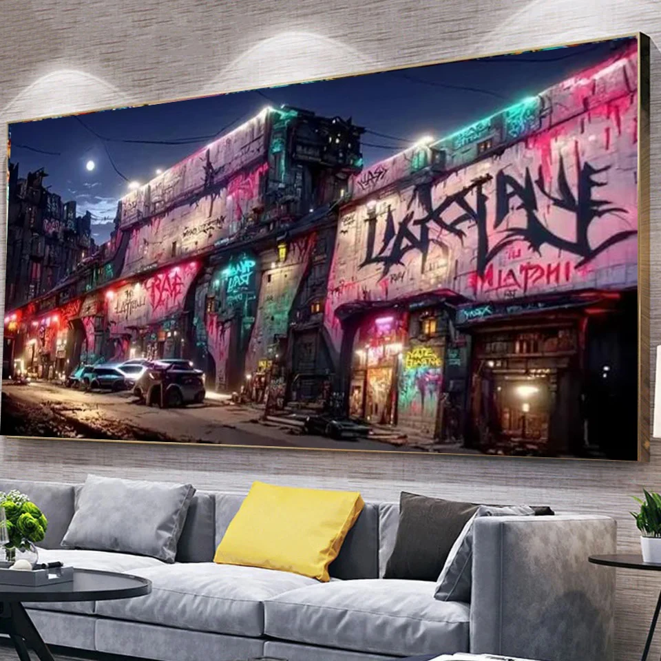 New York Graffiti Street View Diamond Painting Large Size Mosaic Embroidery Fantasy Horror Landscape Diy Full Rhinestone G476