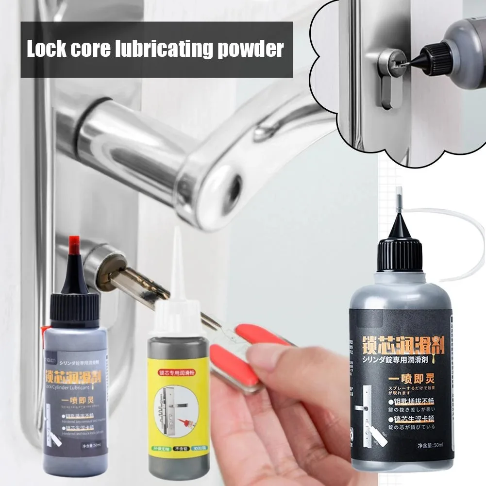 60ml Graphite Powder Lubricant Natural Lock Core White Cover Lubricant Household Supplies For Window Guides Keys Door Guides