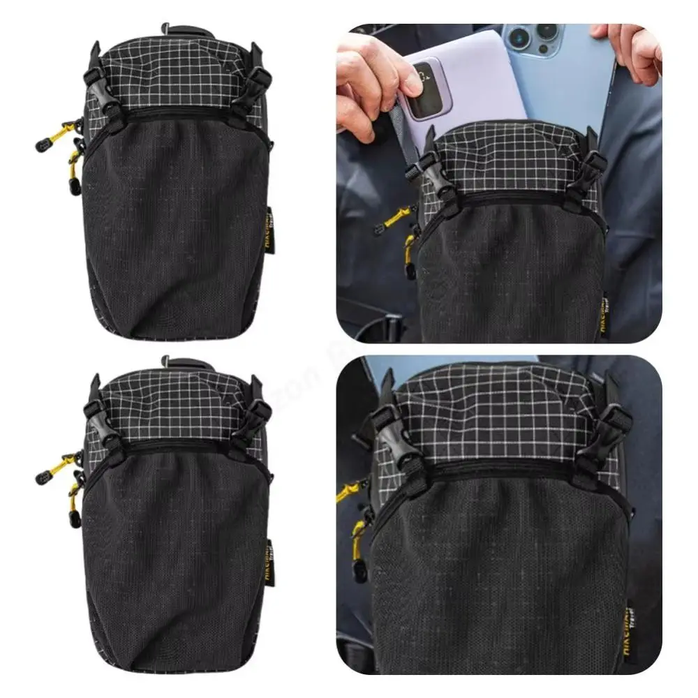 

Large Capacity Water Bottle Bag Nylon with Hanging Buckle Phone Pocket Wear-resistant Multi-Function Mobile Phone Bag