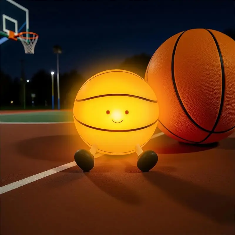 ABBY-Basketball Lamp LED Rechargeable Light Basketball Lamp For Sports Fans Ideal Gift For Boys And Girls