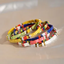 7 PieceTila Beads Bracelet for Women Fashion No Fade Glass Stackable Colorful Charm Pulseras Femme Jewelry Accessories