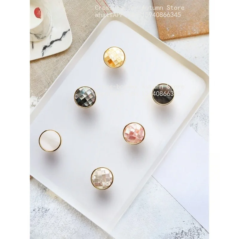 Modern Minimalist Mediterranean Style Single Hole Cabinet Pull Handle Natural Inlay Drawer Knob Light Luxury Wardrobe Cupboard