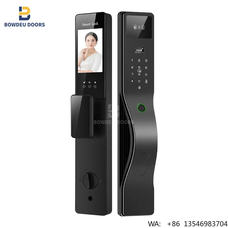 Smart Fingerprint Automatic Locking Door Lock One-key Quick Opening Smart Door Lock with a Built-in Doorbell Dual Camera