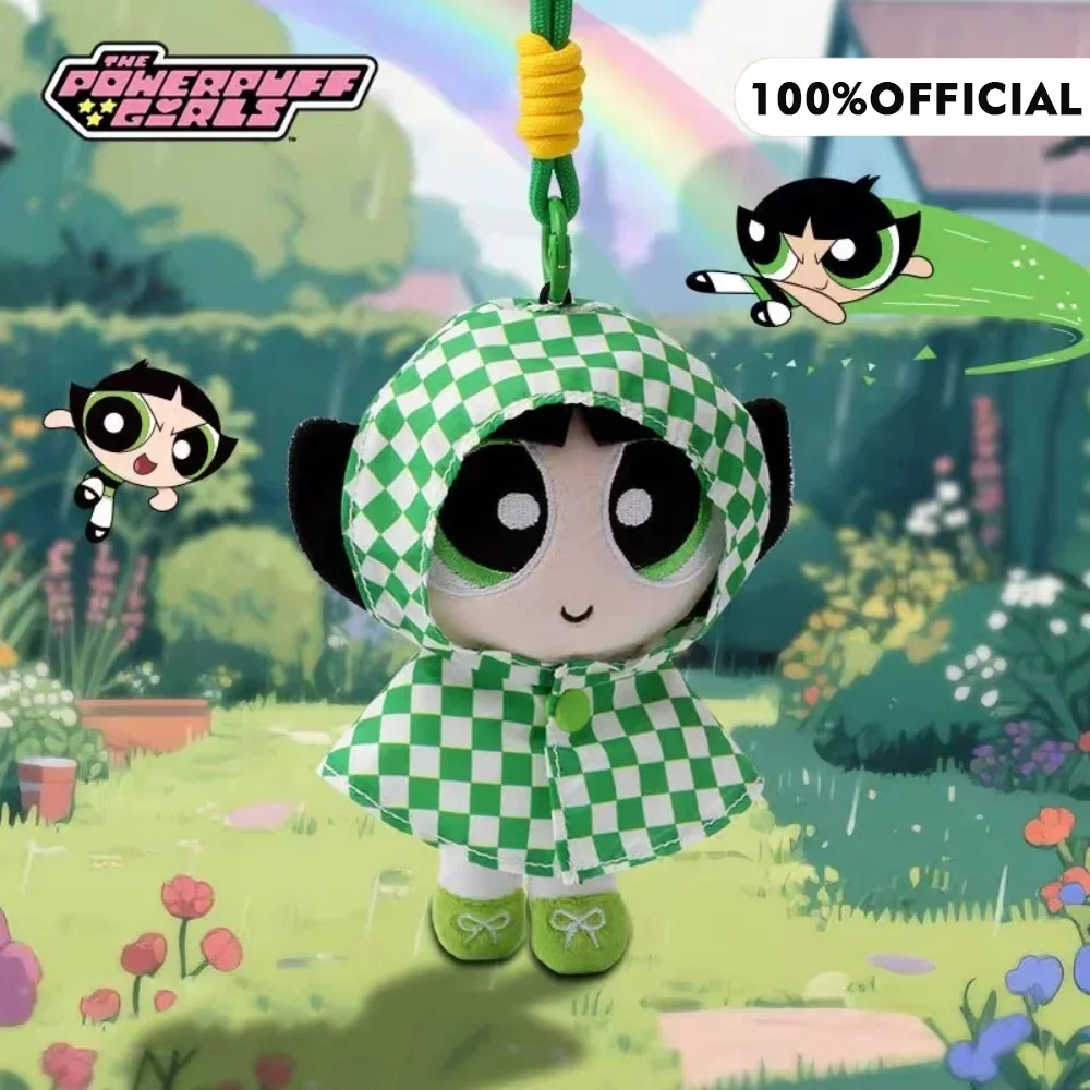 Powerpuff الفتيات 15 سنتيمتر زهر فقاعات Buttercup أفخم دمية المفاتيح الديكور ظهره الحلي هدايا عيد الميلاد