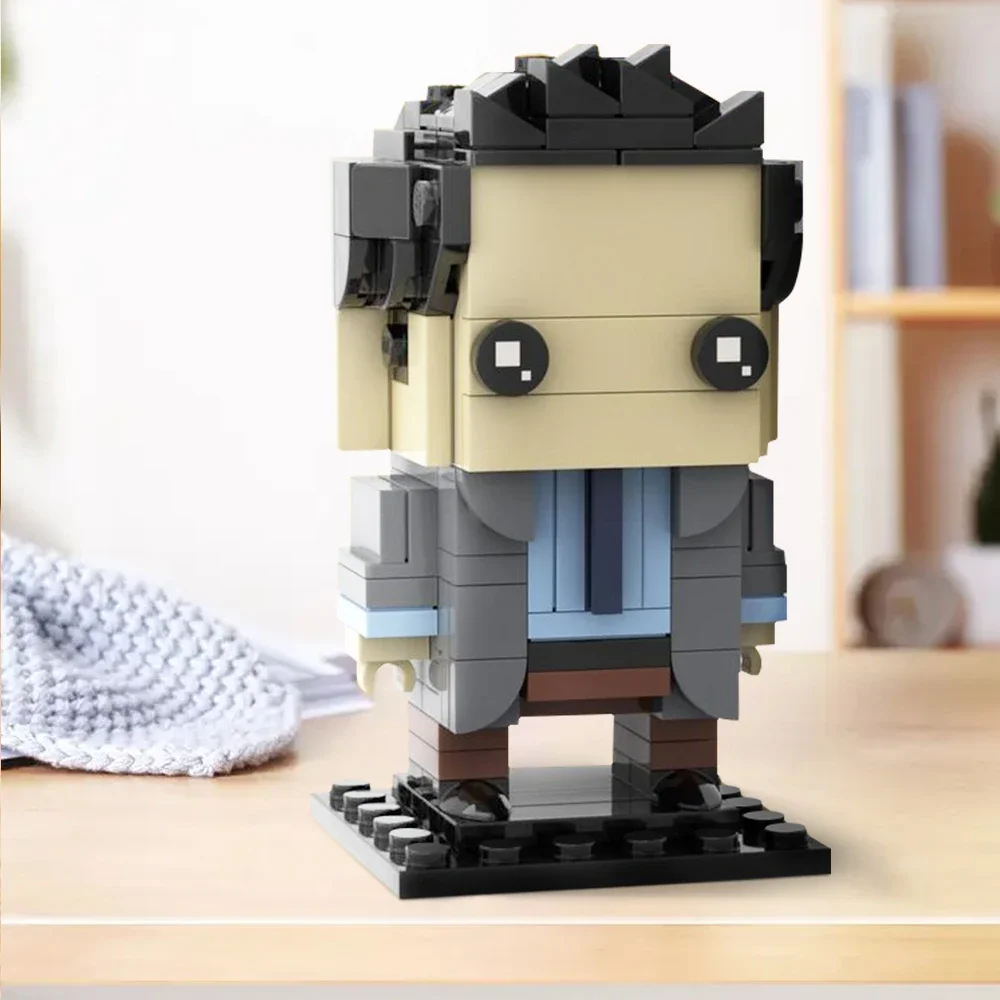 

Gobrick MOC Friends Ross Geller Brickheadz Набор строительных блоков забавная экшн-модель персонажа коллекционные кирпичи игрушки подарок для детей