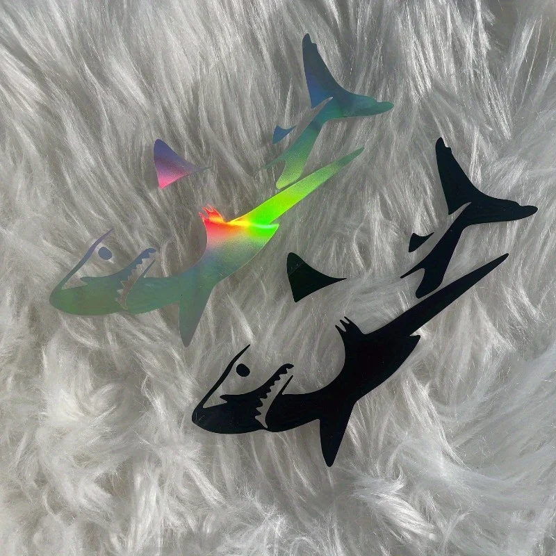 Cute Shark Motorcycle Stickers for Fuel Tank Fairing Waterproof Vinyl Decals Car Body Window Cool Decoration Durable Decals