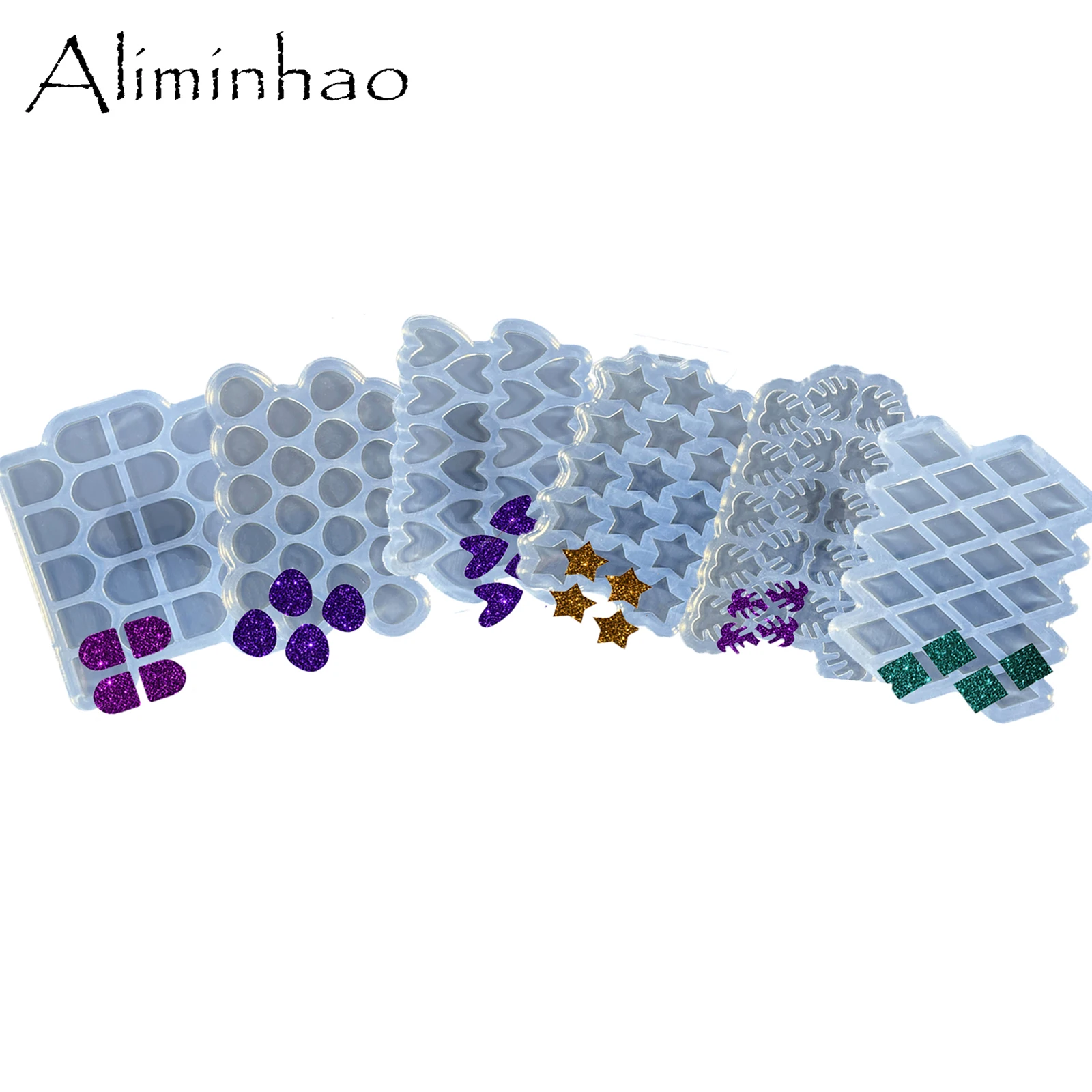 

DY1715 Mini Ear Studs Star Earrings Moon Heart Cloud Palm Tree Apple Pear Resin Crafting Epoxy DIY Mold Chocolate Fondant Cake