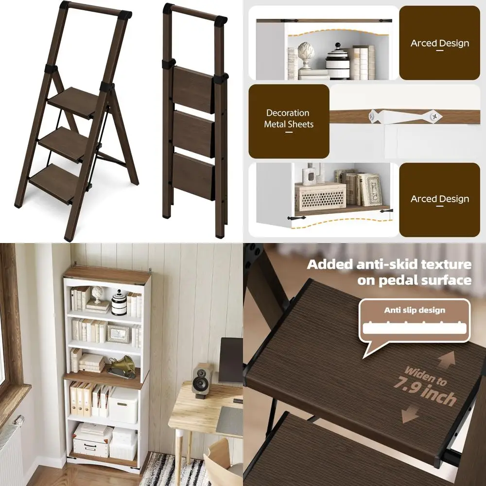 

6-уровневая деревянная книжная полка с местом для хранения вещей, 63 дисплея в фермерском доме и полки для хранения для дома и офиса