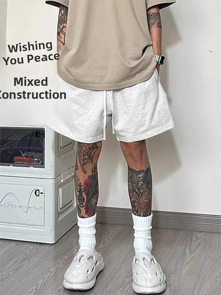 

Мужские летние тонкие спортивные брюки Oaeal ey из чистого хлопка, свободные повседневные баскетбольные шорты средней длины в американском стиле