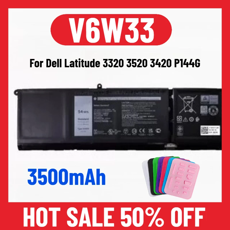 

V6W33 3500mAh for Dell Latitude 3320 3520 3420 P144G Laptop Battery