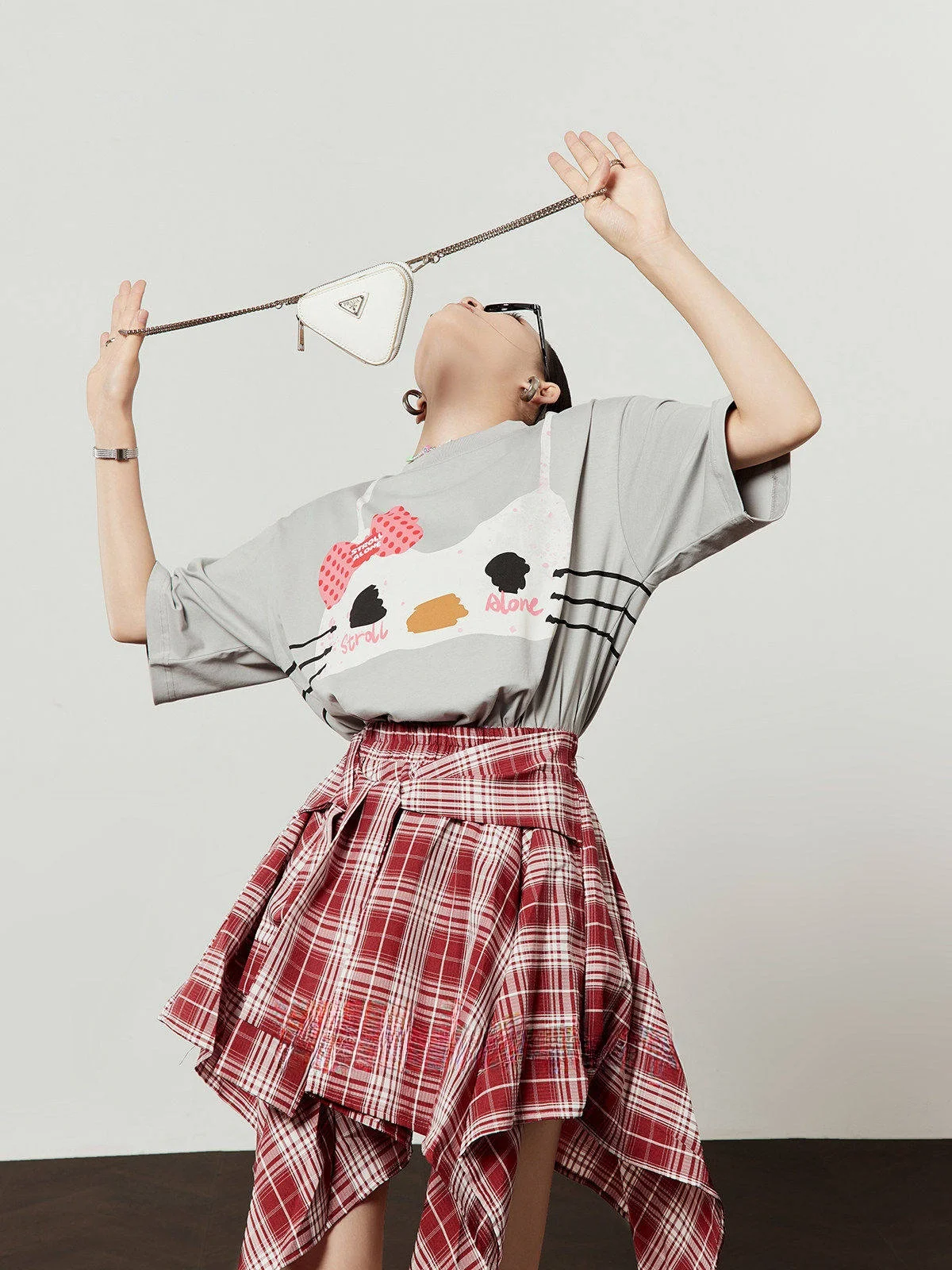 

Sweet And Cool Cartoon Print ort Sve T-irt Women's Summer New Loose Student Top Moisture ng round Ne T-irt