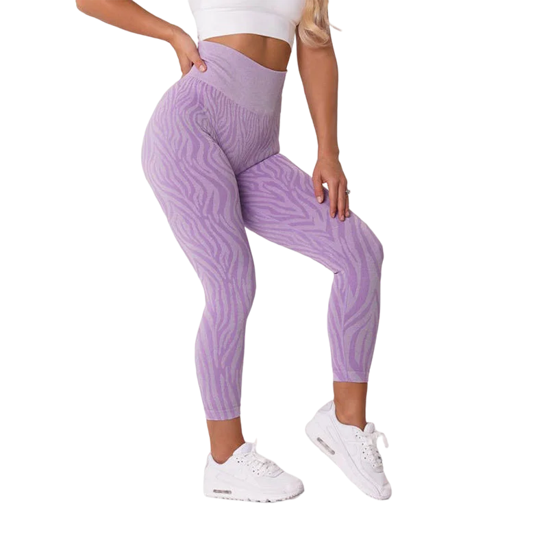 Nvgtn Zebra Pattern Seamless Leggings Women Soft Workout Tights Fitness Outfits Yoga Pants Waisted Gym Wear