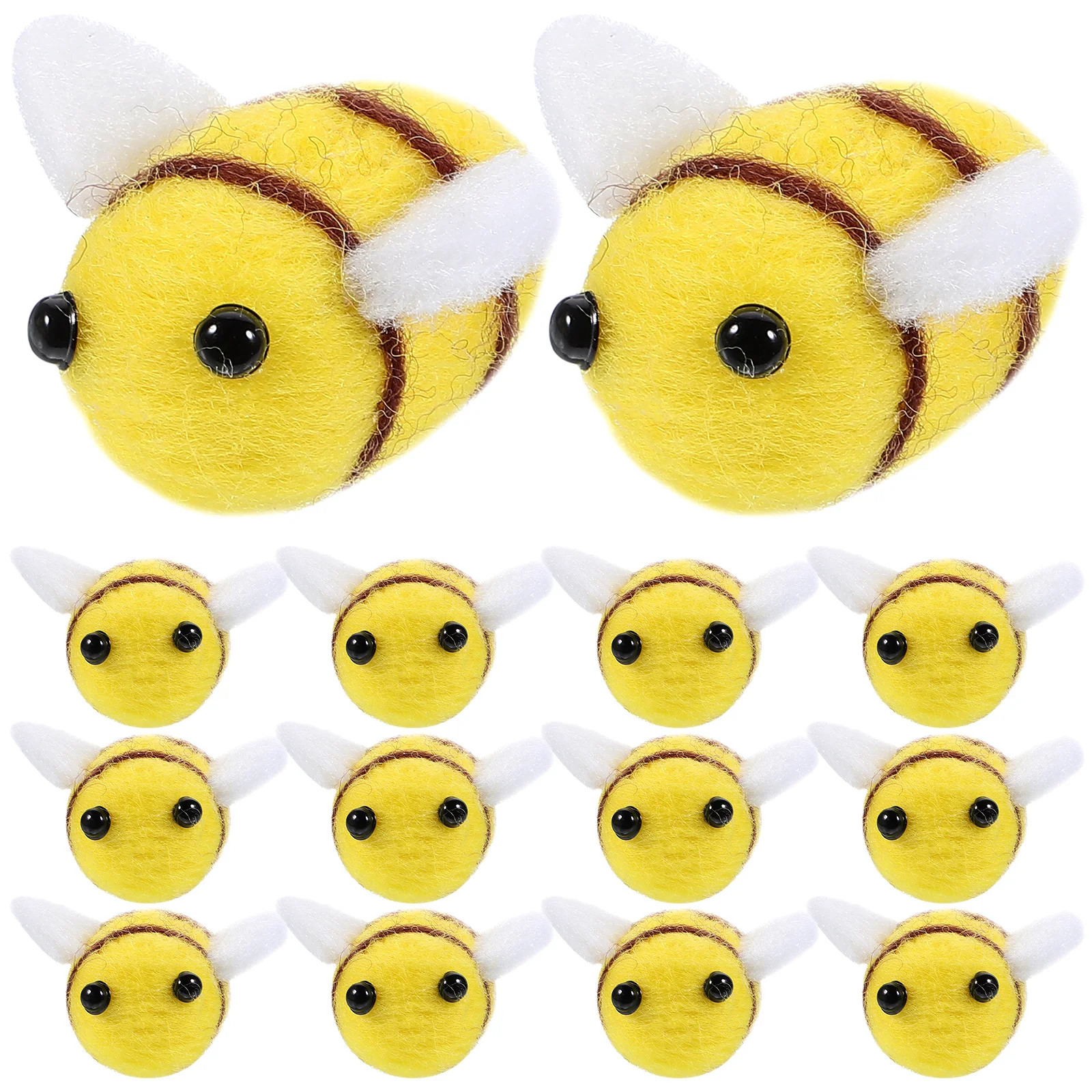 24 PCS Little Bee Baby Car Toys DIY Hair Accessories Needle Felt Animal Decorative Supplies Clothes