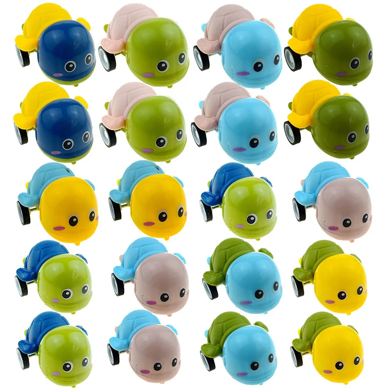 5/10PCS Cute Little Turtle Pull Back Engineering Car Car Baby Birthday Party Favor Toys Gift Boys Girls Giveaway Pinata Fillers