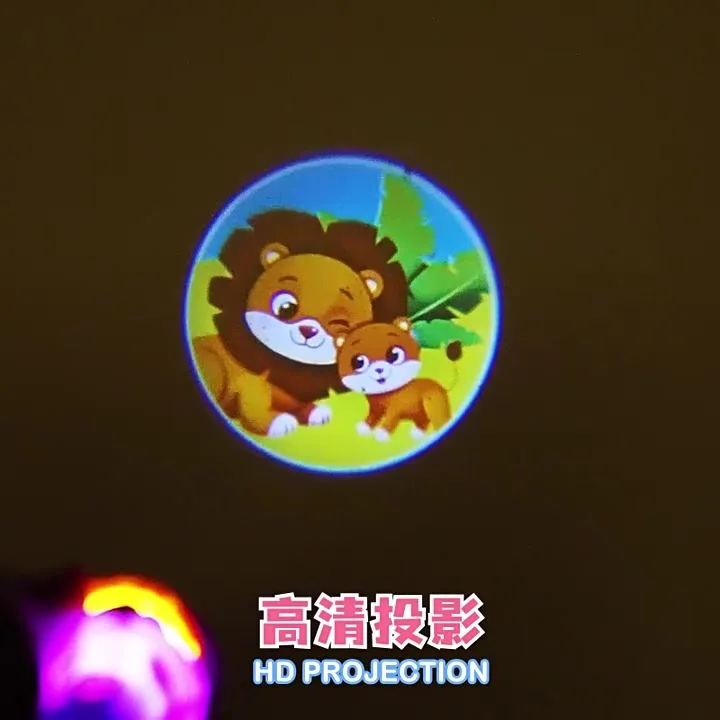 Projector Flashlight for Kids 10 Cards 80 Patterns Bedtime Toys Cartoon Light Educational Toy Gift for Toddler Boys Girls