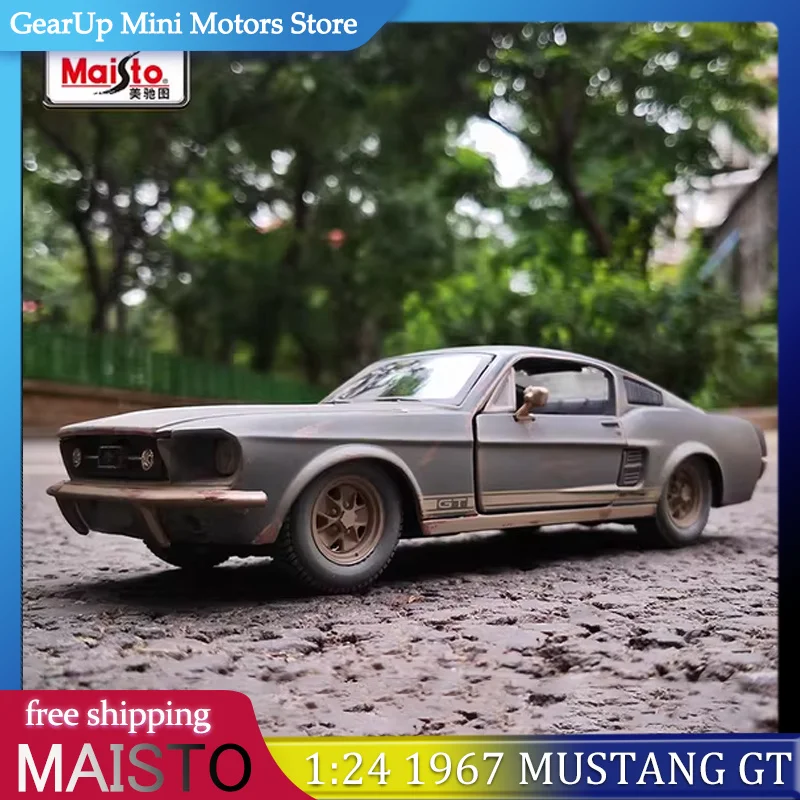 

Maisto 1:24 Classic Muscle Car 1967, Ford Mustang GT и 1970 года, литые модели Dodge Challenger R/T, винтажная коллекция американских автомобилей