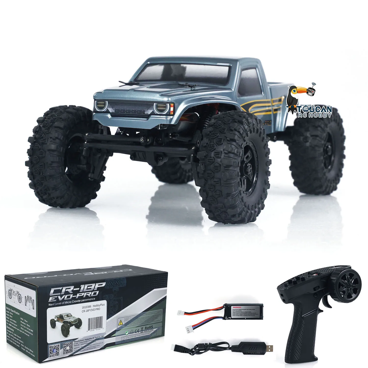 4x4 1/18 RC Rock Crawler Car Electric Painted Assembled 2-Speed Transmission Off-road Vehicles Hobby Plus CR18P Fighter TH24029