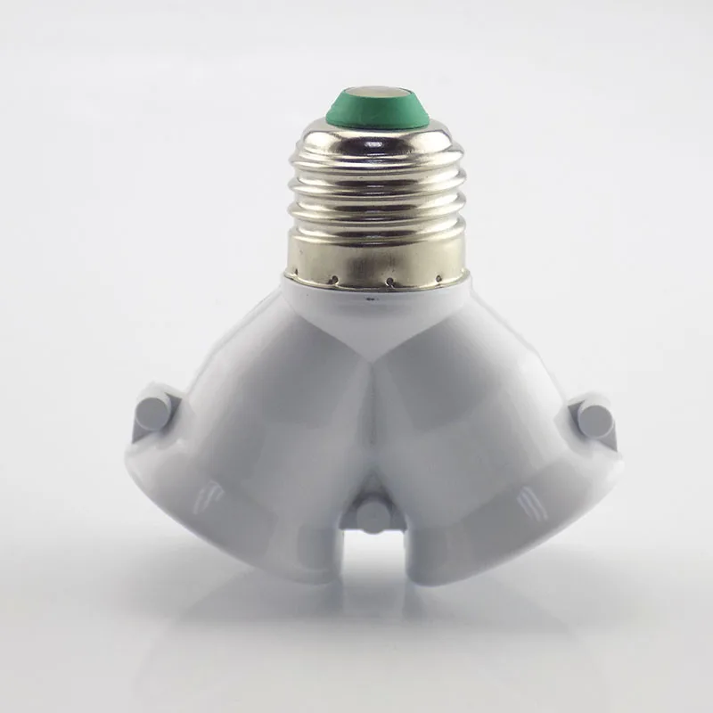 1 peça 1 e27 para 2 e27 divisor base de lâmpada adaptador conversor 2e27 265v 2a led em forma de y soquete suporte de luz soquete de conversão