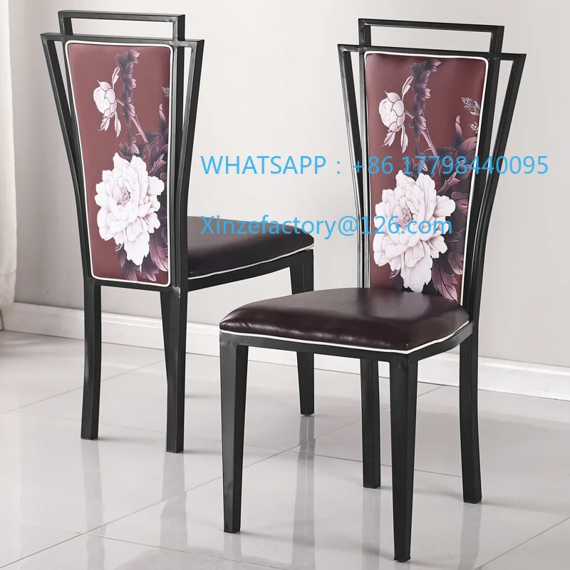 Krzesło hotelowe w stylu chińskim, krzesło do jadalni, krzesło tematyczne do sali bankietowej, krzesło do restauracji hot pot, krzesło restauracyjne z motywem lotosu