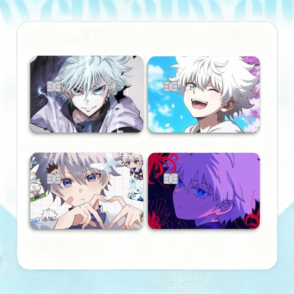 K-Killua Zoldyck H-Hunter X Hunter  Credit Card HD Stickers Small Chip Waterproof Sticker Game Card Decal Gift
