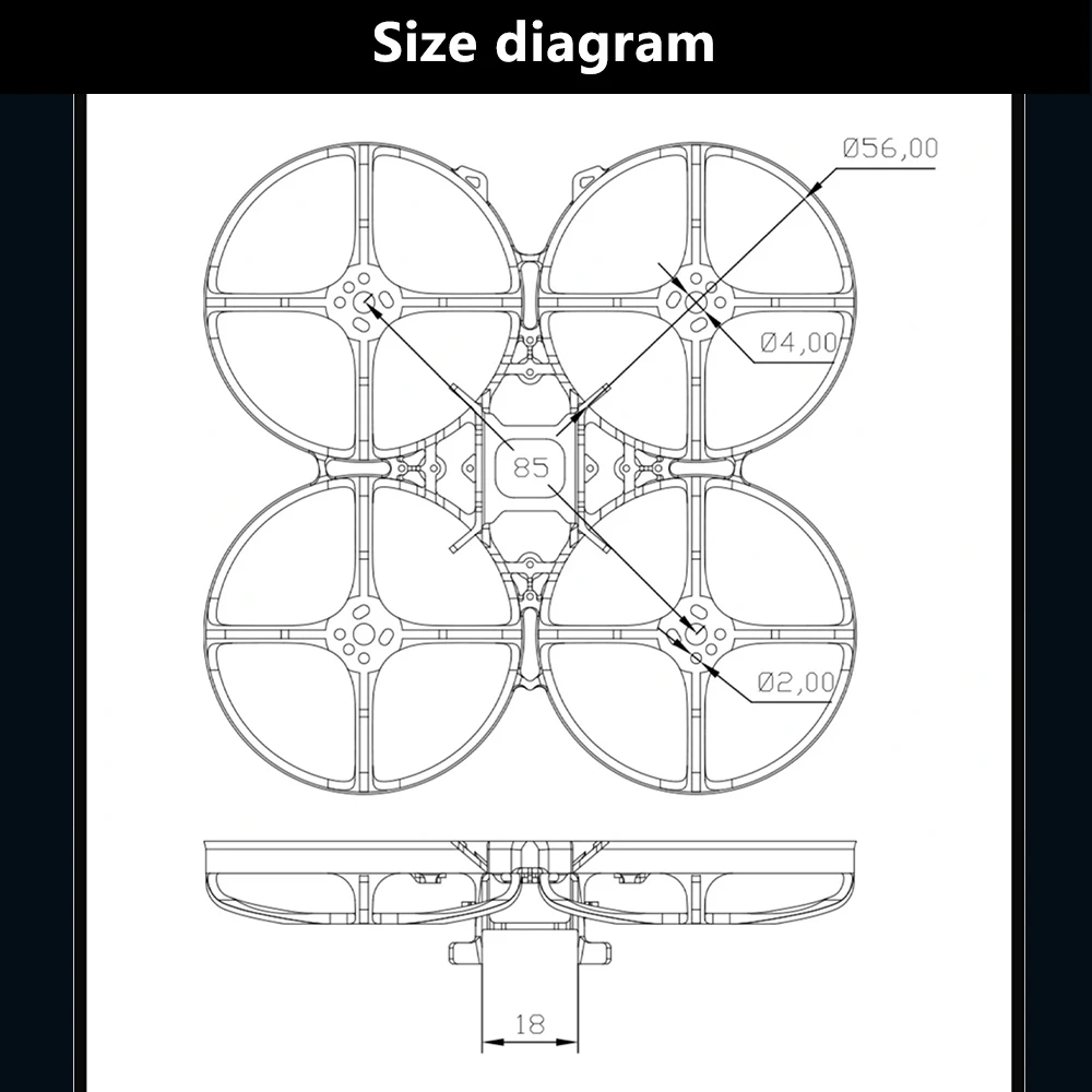 HGLRC Petrel 85Whoop Rack ultraleggero per interni macchina crossover da 2 pollici macchina circolare Luce entry-level per principianti
