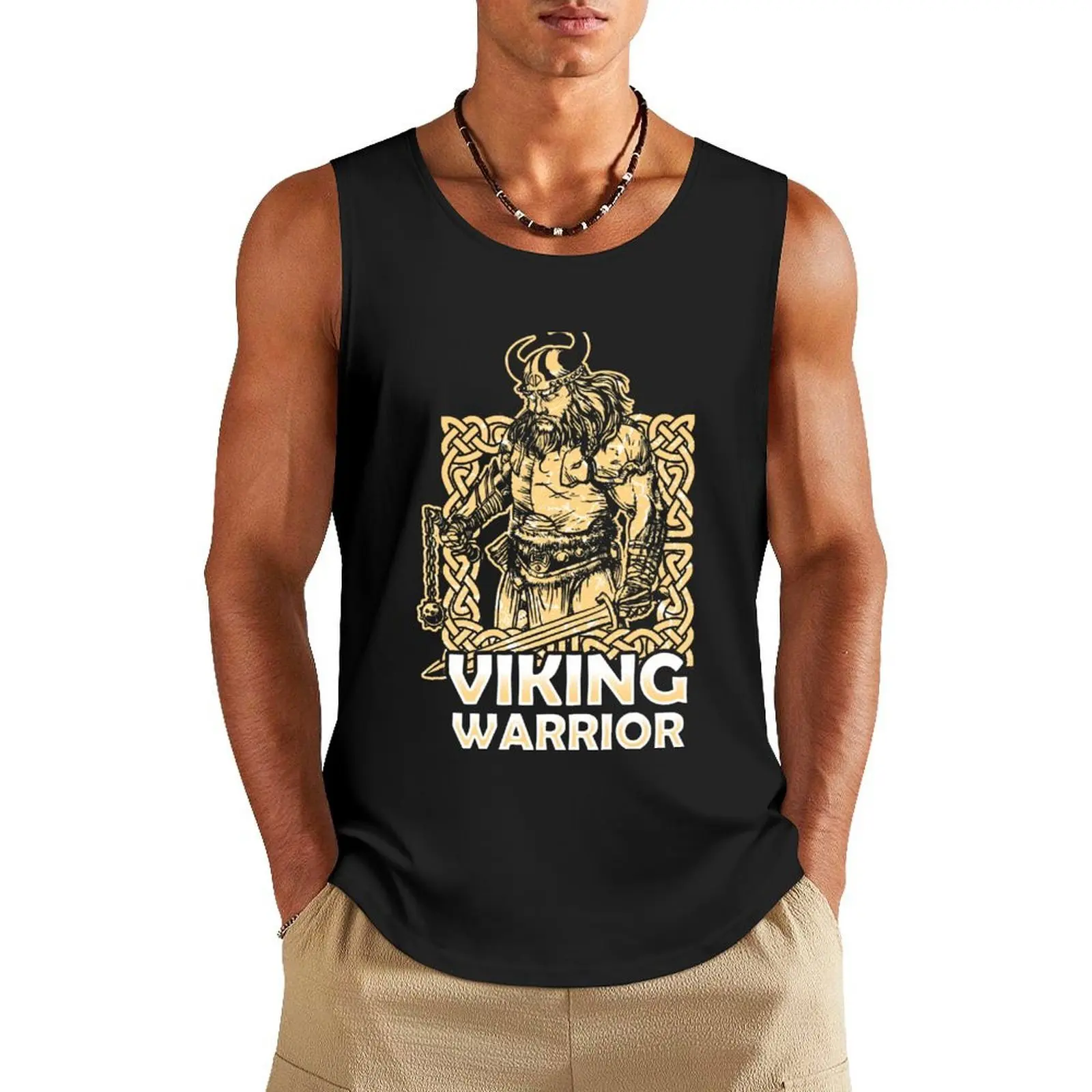 

Viking warrior Tank Top gym clothing anime clothes T-shirt sports tops