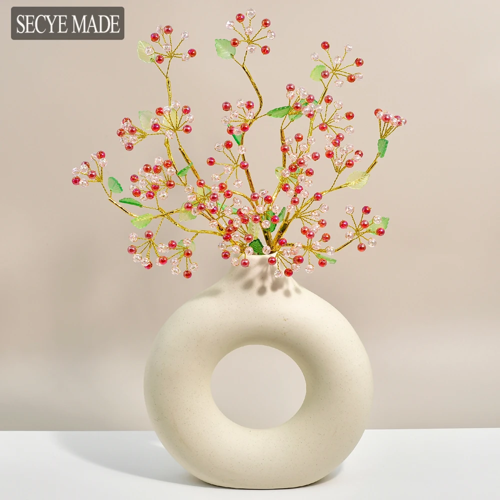 

Creative Pink Flowers Home Decor Handmade DIY Floral Crafts Ornament Desktop Decoration Without Vase Housewarming Gifts K71