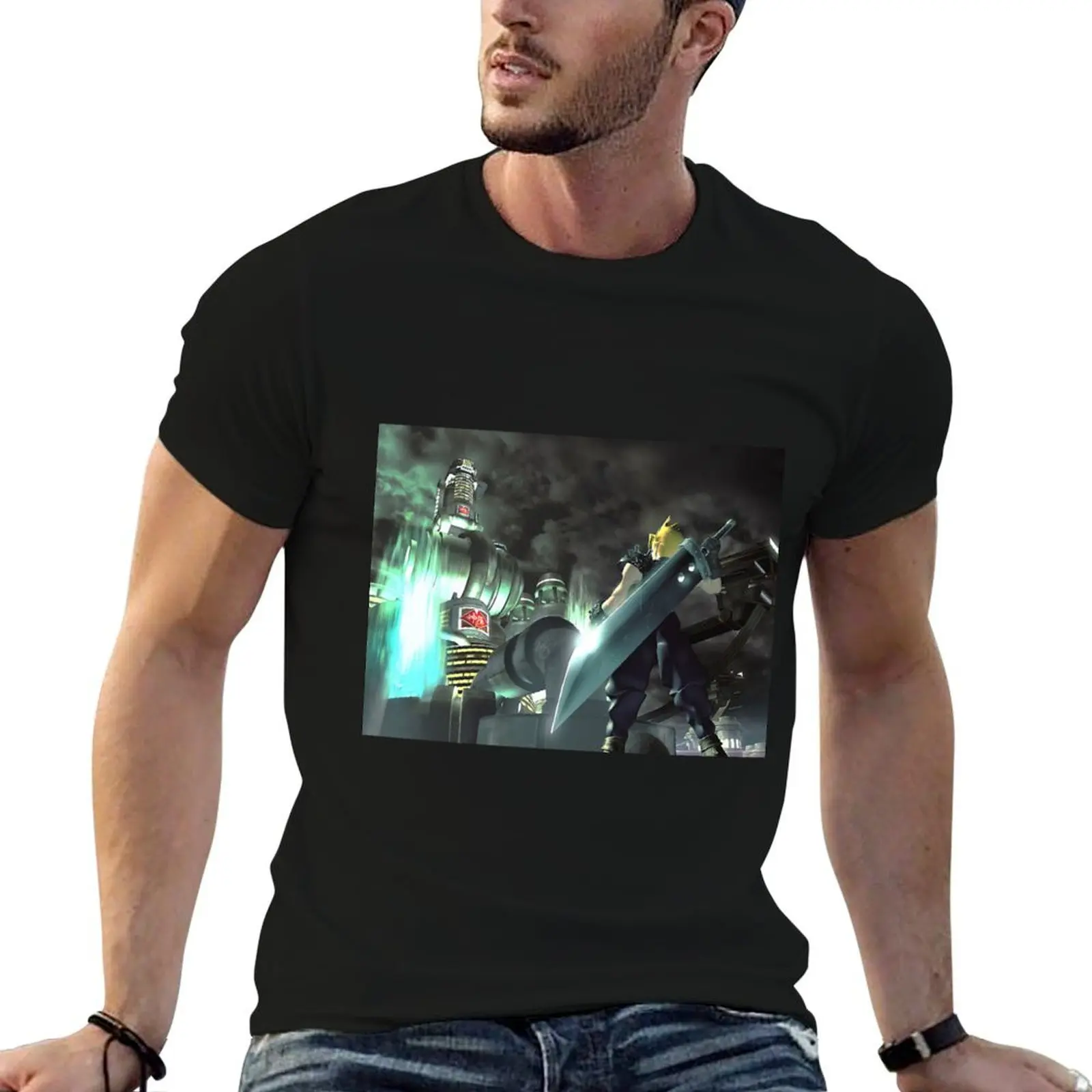 

Cloud Strife [Disc Change] T-Shirt vintage anime shirt customs design your own valentines clothes Short sleeve tee T-shirt men