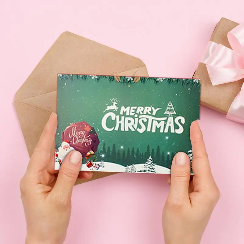 Kartu liburan kartu ucapan terima kasih amplop kartu ucapan selamat Natal untuk teman dan keluarga