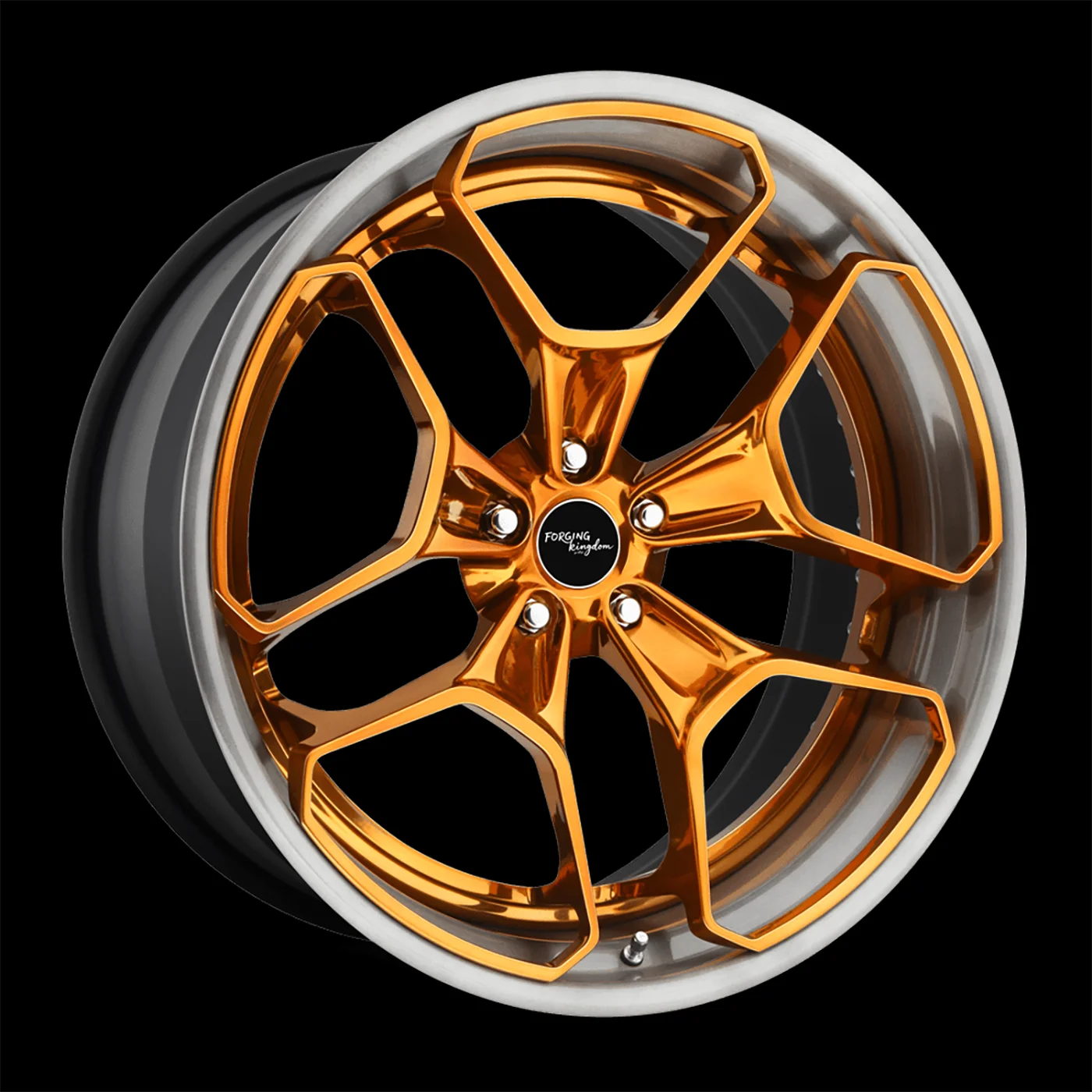 High-End New Two-Piece Forged Alloy Matte Black Car Wheels 18-23 Inches 40mm ET PCD 5*108/114.3/120/112