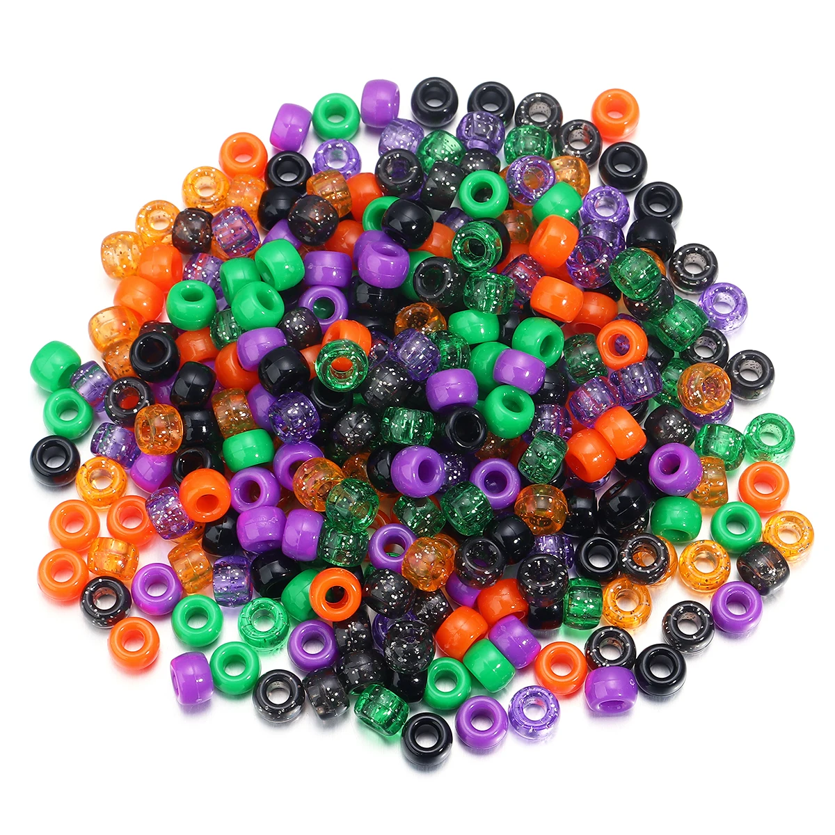 200 teile/los 9mm Mix Farbe Acryl Perlen 4mm Großes Loch Runde Lose Perlen Für Schmuck Machen DIY Halskette armband Handwerk Zubehör