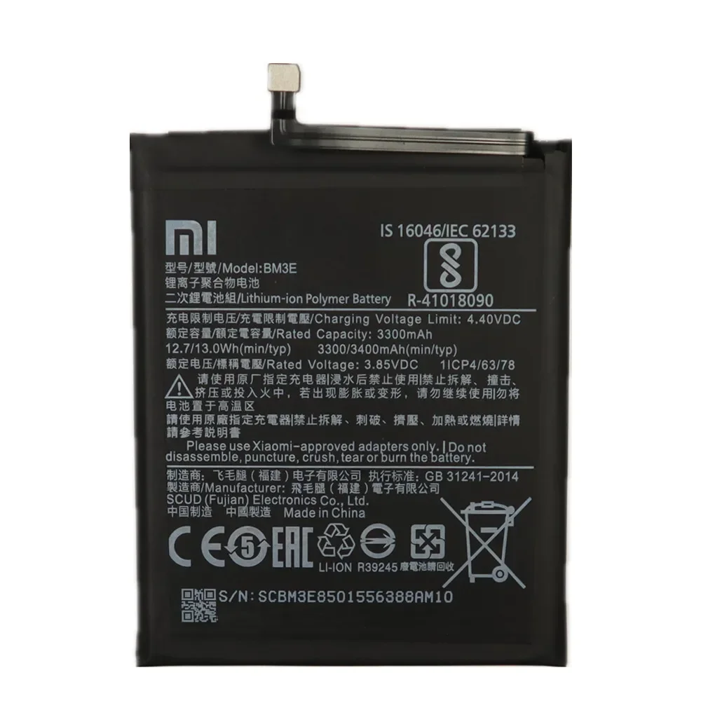 Xiao mi 100% Orginal BM3E Battery For Xiaomi Mi 8 Mi8 M8 M 8 3400mAh High Quality Phone Replacement Battery Bateria In Stock