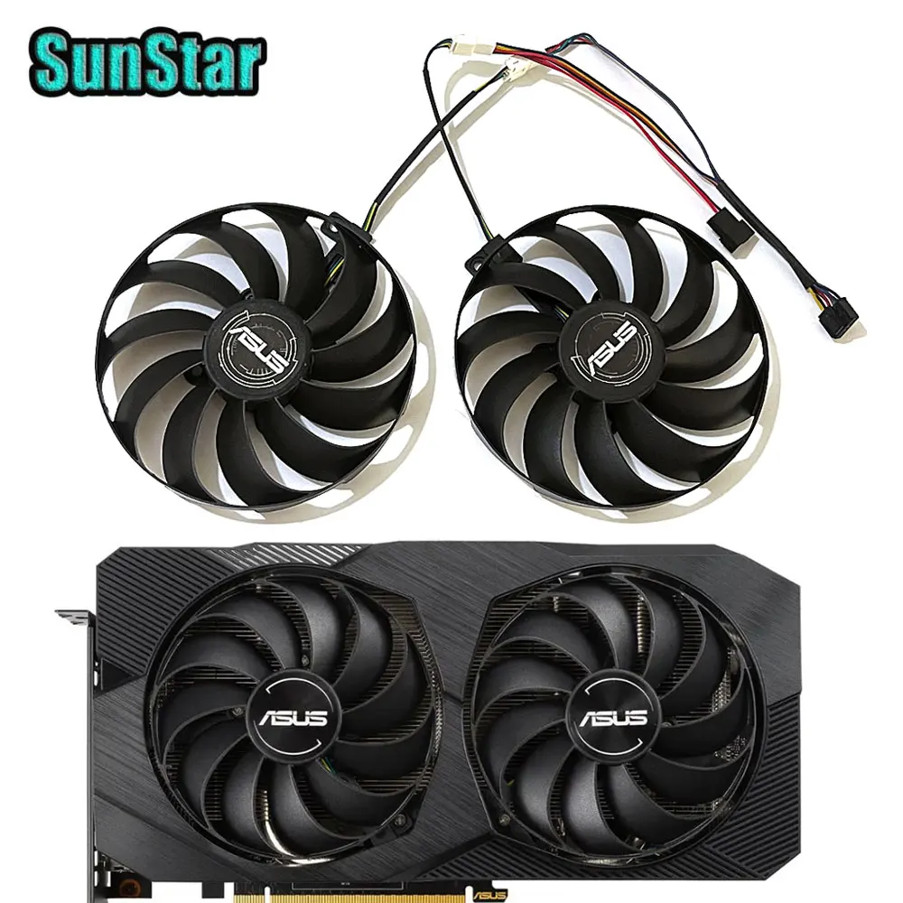 

NEW 95MM 4PIN T129215SU FDC10U12S9-C RX 5500 XT GPU Cooling Fan For ASUS DUAL RX 5500 XT EVO OC Graphics Card Cooler Fan