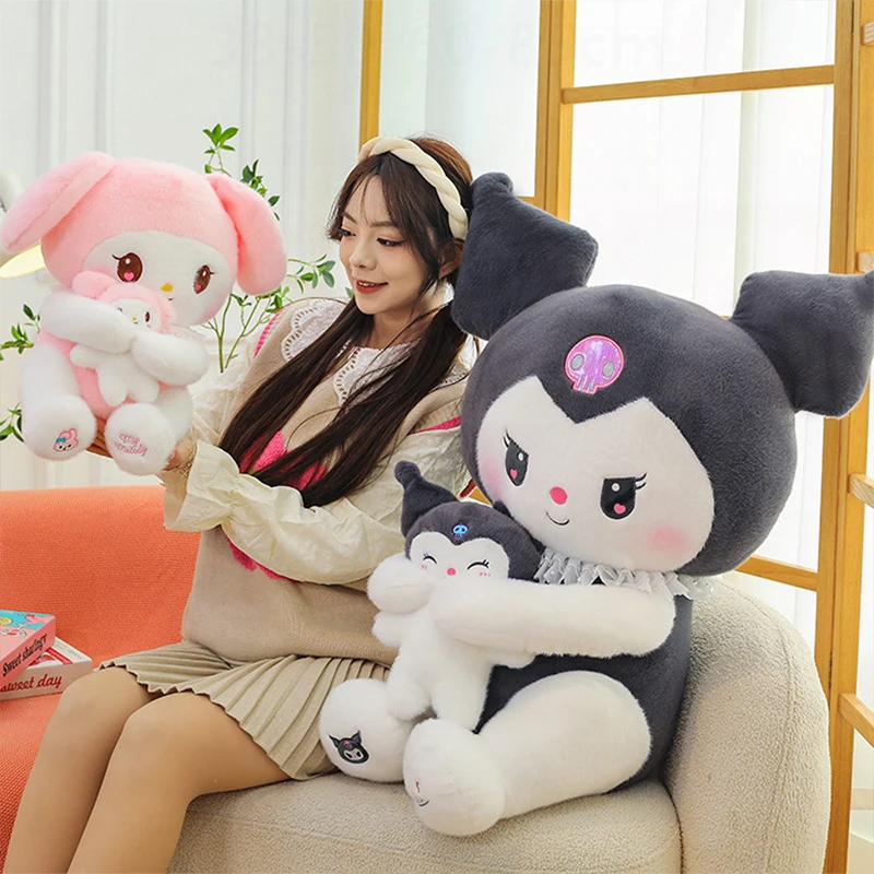 

Sanrio Version Kuromi My Melody Plush Doll for Girls Stuffed Toy Cuddly Gift Birthday Present for Kids Plush Pillow Wholesale