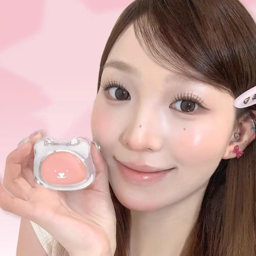 Ours eau lumière miroitant Blush crème multi-usage naturel Rose Rose Blush clair Transparent Contour surligneur maquillage pour femmes S0I8
