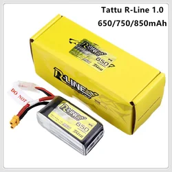 Gens Ace Tattu R-Line 1.0 LiPo Rechargeable Battery 650/750/850mah 95C 3S 4S 6S1P for RC FPV Racing Drone Quadcopter