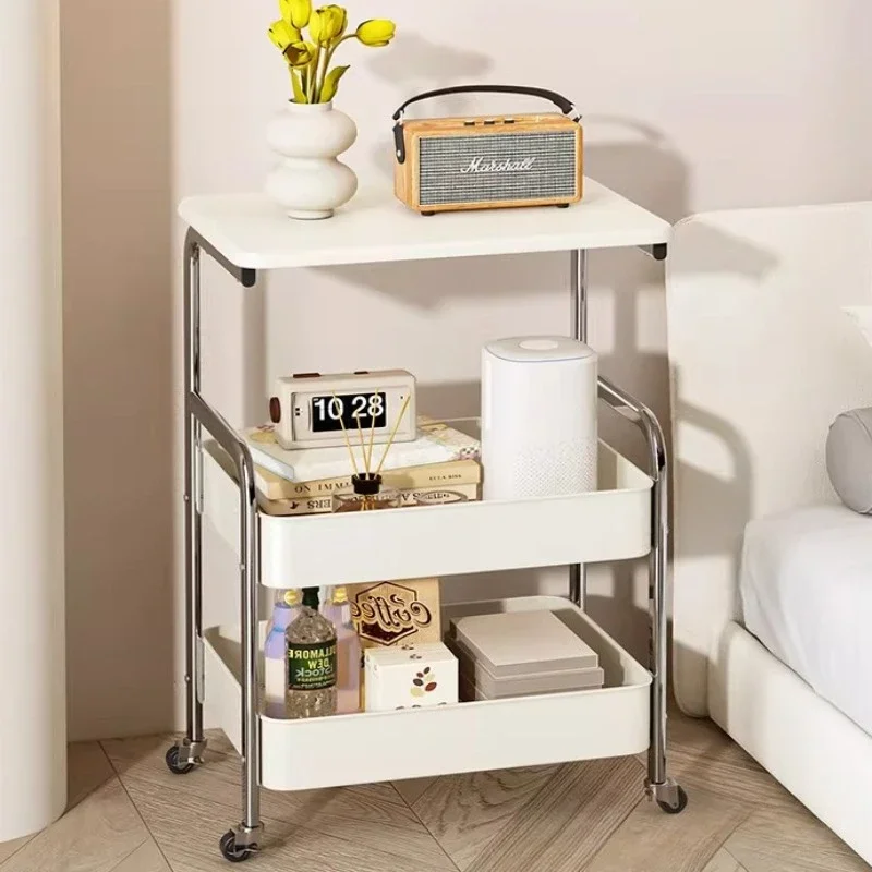 Rolling Utility Cart Organizer Trolley Narrow Rack Shelf Storage Tower on Wheels for Snack Books Cosmetic Supplies Bedroom