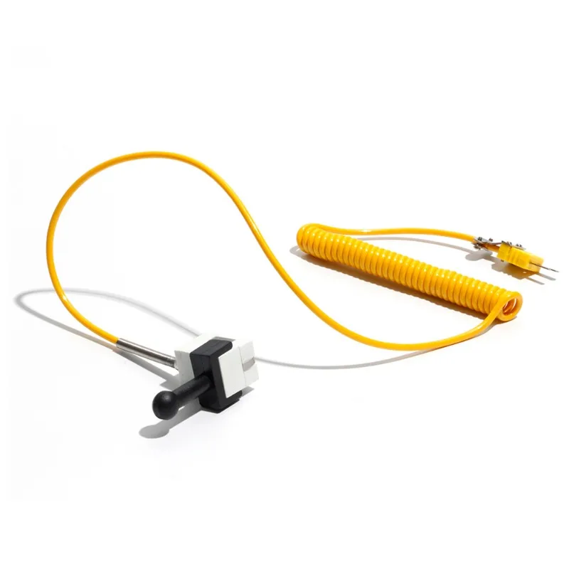 Strong Magnetic Thermocouple, Square Magnetic Bearing Temperature Probe K type yellow plug, for Magnet Magnetic Instrument