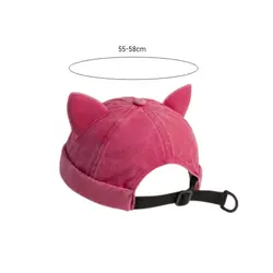 Sweet Cute Cat Ears Landlord Hat Female Ins Personality Niche Washed Old Melon Fur Hat Tide Spring Summer None Brim Men Hat