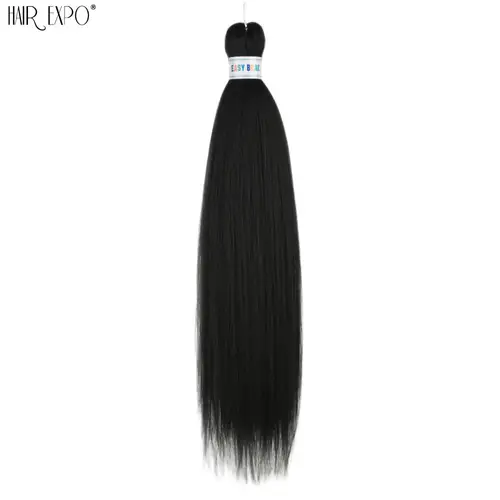 26Inch Easy Braids Hair Synthetic Colourful Pre Stretched Braiding Hair Extensions Jumbo Braids Ombre Yaki Long Straight Hair - Image 40
