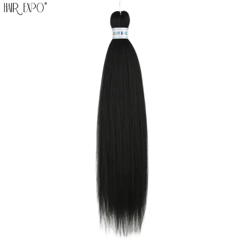 26Inch Easy Braids Hair Synthetic Colourful Pre Stretched Braiding Hair Extensions Jumbo Braids Ombre Yaki Long Straight Hair - Image 40