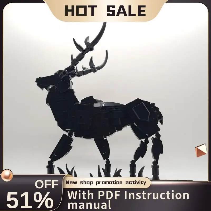 

New 321Pcs Popular Animal Series Moc Cervus Elaphus Model Custom Puzzles Diy Creative Ideas Kids Toys Birthday Christmas Gifts