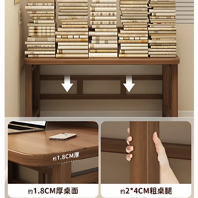 for Computer Desk New Foldable Desk Solid Wood Study Table Bedroom Makeup Table Simple Shelf Home Desk