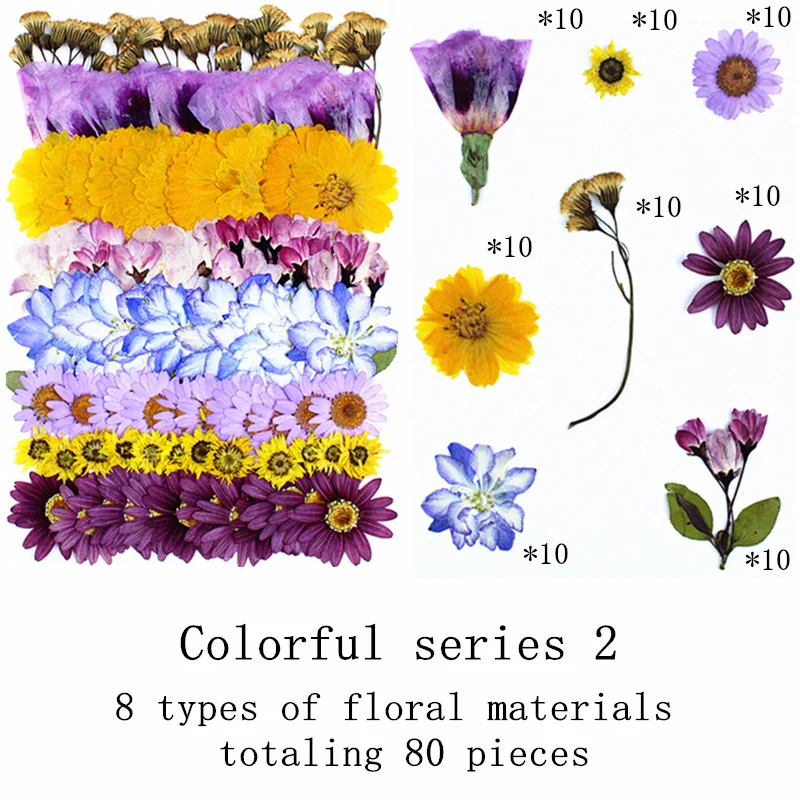 Dried Flower Bookmark - New pressed flower set: cherry blossoms,