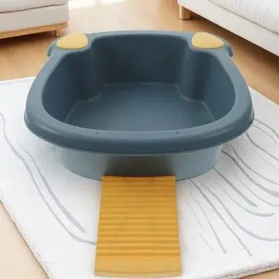 

Cat Ear Baby Face Wash Basin Thickened Plastic Infant Washing Basin Portable Hand Clothes Cleaning Bath Tub Home Supply